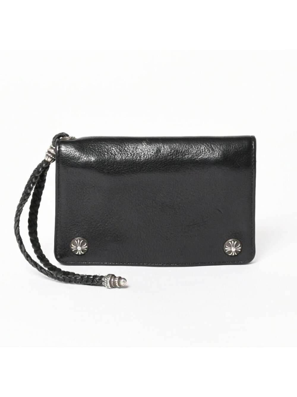 Chrome Hearts Strap Wallet Bifold Crossball Black